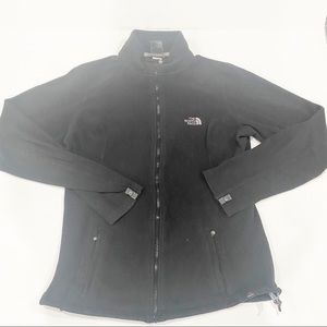 The North Face black fleece zip up jacket women's size Large
